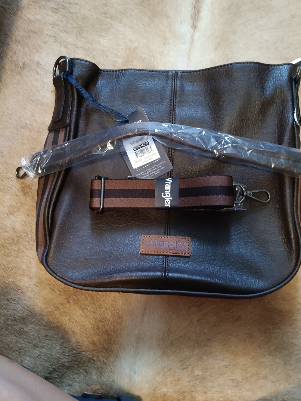 Wrangler Brown Men's Crossbody Shoulder Bag